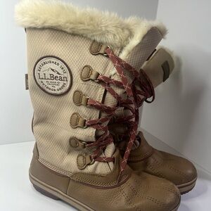 L.L. Bean Beige and Brown Logo Patch